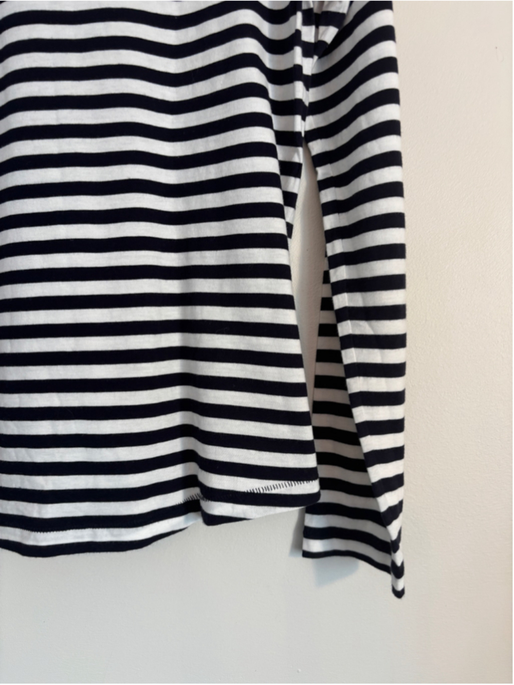 COS Long Sleeve Striped Tee Size S Navy and White Minimalist Preppy Nautical - Picture 3 of 8